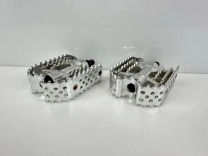 Vintage 1993 Odyssey Triple Trap BMX Racing Pedals Set 1/2” Silver HTF - Picture 1 of 9