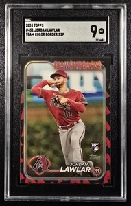2024 Topps #451 JORDAN LAWLAR Team Color Border SSP Rookie Card (RC) SGC 9 - Picture 1 of 2