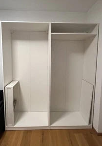 2x IKEA PAX KLEIDERSCHRANK ca200x 58x236cm, Weiß, nur Korpus, 3 Monate Alt - Bild 1 von 5