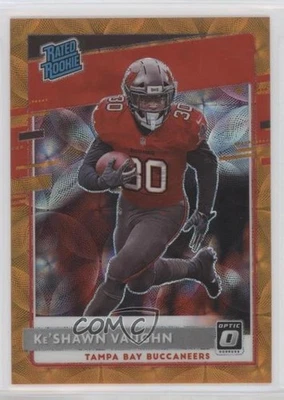 2020 Panini Donruss Optic Orange Scope Prizm /79 Ke'Shawn Vaughn #186 Rookie RC - Image 1 of 2