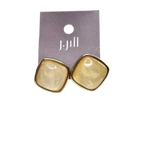 J Jill Ohrringe goldfarben quadratisch Neu mit Etikett elegantes Design - Bild 1 von 2