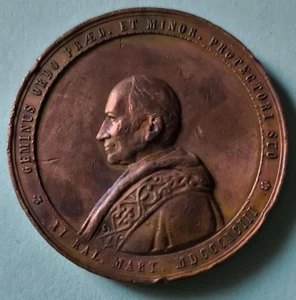 - PÄPSTSTAATEN - LEO XIII Medaille. Hommage an Dominikaner und Franziskaner - 1893 - Bild 1 von 2