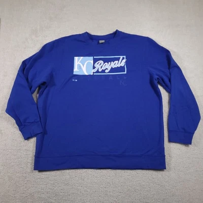 Kansas City Royals Sweater Mens 2XL Blue MLB Baseball Pullover Crewneck Fanatics - Image 1 of 4