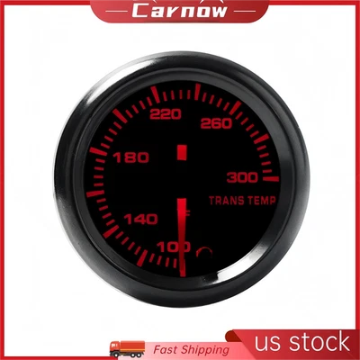 2" 52mm 7Color LED Display Transmission Trans Temp Gauge Meter w/Sensor 100~300℉ - Image 1 of 4