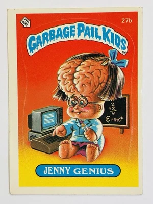 1985 Garbage Pail Kids GPK -Series 1 -Matte #27b JENNY GENIUS (EX) SEE PICS!! - Image 1 of 4