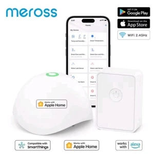 Meross Home Hub, Water Leak Detector, Smart Water Alarm, App Alert, Flood Sensor - Picture 1 of 4