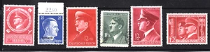 Deutschland (6) Hitler Briefmarken. 5 neuwertig, 1 gebraucht B271, B190, B203, 189 - Bild 1 von 2