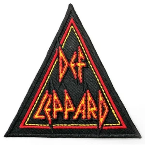 DEF LEPPARD Aufbügeln gewebter Aufnäher: TRI-LOGO: Dreieck offizielles lizenziertes Merch-Geschenk - Bild 1 von 1