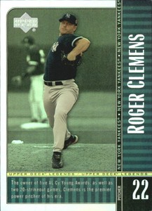 2000 (YANKEES) Upper Deck Legends Commemorative Collection #89 Roger Clemens