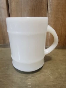 Vintage Anchor Hocking Barrel Mug White Milk Glass Coffee Mug (3 Avail) - Picture 1 of 9