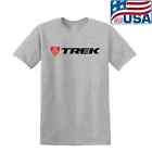 Trek Bicycle Bike Logo Men's Grey T-Shirt Size S To 5Xl