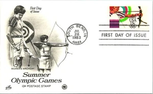 S01-5236, OLYMPICS 84, WOMEN'S ARCHERY, * PCS/ARTCRAFT FDC - Picture 1 of 2