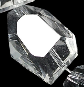 15x20mm Faceted White Crystal Quartz Nugget beads 10PCS - Picture 1 of 2
