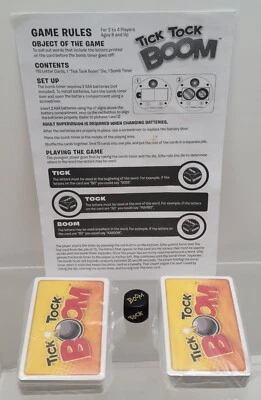 Goliath Tick Tock Boom - Replacement Cards + Dice + Instructions / FREE US S/H - Image 1 of 2
