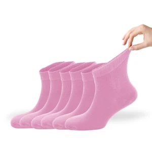 Zemy® Women Diabetic Ankle Socks 6-Pair Bamboo Material Durable Seamless Toe - Picture 1 of 105