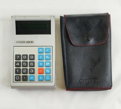 *VINTAGE* Citizen VFD 820R Rechargeable electronic calculator And Case - Image 1 of 4