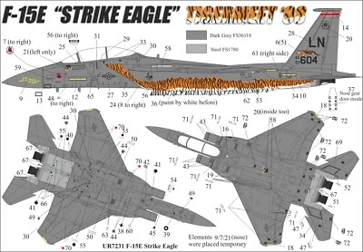 UpRise Decals UR7231 - DECAL F-15E "Strike Eagle" Tigermeet'98  1/72 - Image 1 of 4