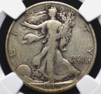 1919 D WALKING LIBERTY HALF DOLLAR NGC F12 WELL SPENT YET WHOLESOME AND ORIGINAL - Image 1 of 4