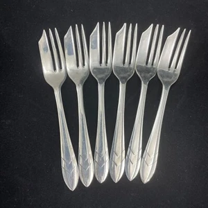 Set of 6 Vintage MS LTD. EPNS Sheffield England Loxley Dessert Pastry Forks - Picture 1 of 5