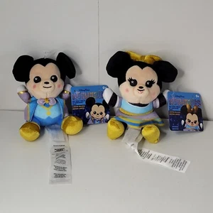Disney World 50th Anniversary Wishables Plush Mickey Mouse Minnie Lot Pair Set - Picture 1 of 6