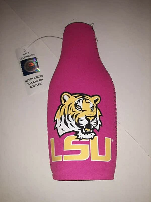 LSU Tigers Pink Zip - Up Bottle Koozie  - Image 1 of 2