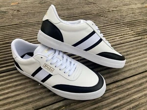 Polo Ralph Lauren Court White Trainers Uk Size 7 RRP £85 - Picture 1 of 8