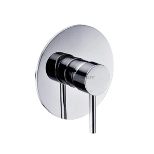 Modern SOLID Chrome Round Concealed Wall Shower Mixer Valve Hot Cold Control Tap - Picture 1 of 4