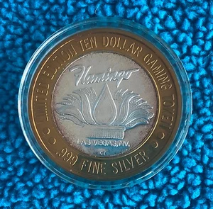 1994 Flamingo Hotel $10 Silver Token in case - Picture 1 of 2
