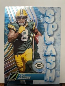 2024 Panini Zenith - Josh Jacobs SPLASH #25 - Green Bay Packers - Foto 1 di 2