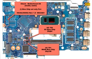 BIOS für Lenovo Ideapad 3-14ITL05 neue HAUPT+EG Chips für MB: HS45A HS55A NM-D461 - Bild 1 von 3