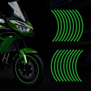 16"-17" Reflektierende Felge Streifen Aufkleber für Motorrad Räder Auto Radfahren... - Bild 1 von 7