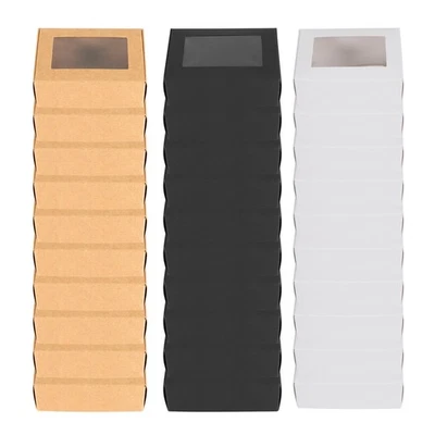 30 Pcs  Kraft  Box with Window Present Packaging Box Treat Box for Soap8571 - Image 1 of 4