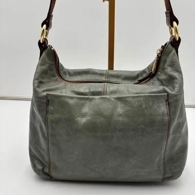 Bolso de Hombro Hobo International Cuero Verde Holgado Hobo Cartera Forro Floral Foto 1 de 4