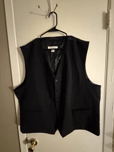 Pronto Uomo schwarze Wollweste für Herren Größe 4X - Bild 1 von 6