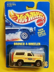Hot Wheels Tarjeta Azul Bronco 4 Ruedas Blanco # 56 Nuevo Estilo de Pintura Nuevo de Lote Antiguo🔥F - Imagen 1 de 16