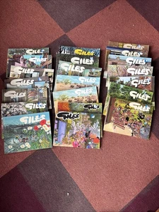 21x Lot Bundle Vintage 1961 1962 1963 Onwards Giles Annual Comic Books Daily - Foto 1 di 18