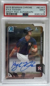 Bowman Chrome 2015 primera selección del draft Kyle Tucker radiocontrol automático - PSA 9 como nuevo #BCA-KT Cubs - Imagen 1 de 5