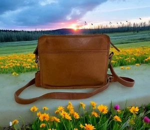 Bolso Bandolera Coach Vintage 7915 Británico Cuero Tostado Compañero - Imagen 1 de 17
