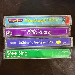 VeggieTales Winnie the Pooh Wee Sing Childrens Holiday Hits Cassette Tapes - Picture 1 of 3