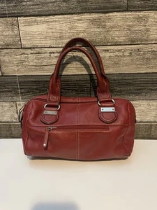 Tignanello Red Genuine Leather Shoulder Bag. Large. Carry it All! - Picture 1 of 7