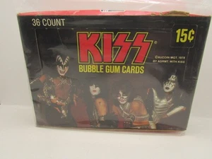 KISS Bubble Gum Cards 1978 EMPTY BOX Aucoin Donruss NO CARDS Gene PAUL Ace PETER - Picture 1 of 6