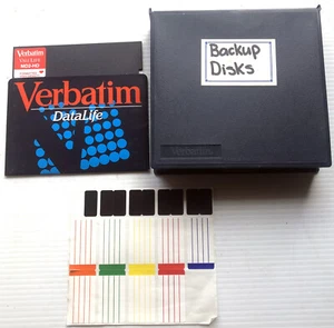 1 x Verbatim 5.25" 1.2MB Floppy Disk & 10 Disc Hard Storage Case + Some Labels - Bild 1 von 5