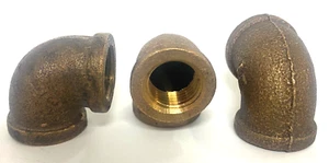 90 DEGREE ELBOW PIPE FITTINGS SIZE OF 3/8 BRASS MATERIAL 1-7/8 IN LENGTH - Picture 1 of 4