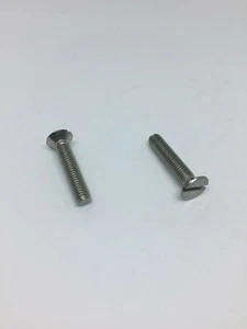 M5 x 25mm Countersunk Slotted Machine Screws in A4 Stainless Steel - Qty 100 - Picture 1 of 1