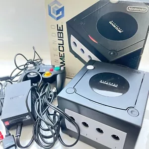 Gamecube Console Black NTSC-U/C US/Canada DOL-001 Nintendo Controller cable BOX - Picture 1 of 11