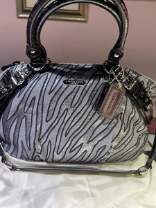 Coach Madison Sophia Lurex Zebra Jacquard Gallery Tote Bag Satchel-15925 New - Picture 1 of 18