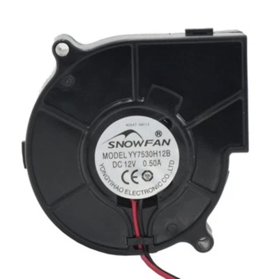 YY7530H12B 12V 0.50A 7530 Turbo Fan Double Ball Blower Hole Pitch 80MM - Image 1 of 4