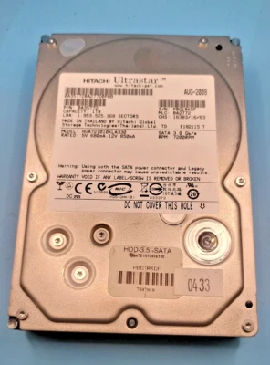 Hitachi HUA721010KLA330 0A35772 1TB 7200RPM SATA 3.5" HDD HARD DRIVE TESTED USA - Image 1 of 2