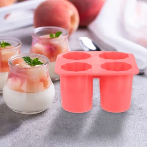 4 Cup Shape Silicone Shooter Ice Cube Glass Mold Maker Summer Cool Ice Mould - Picture 1 of 12