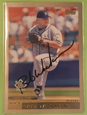 Topps Bob Wickman 1999, ¡autografiado! Foto 1 de 2